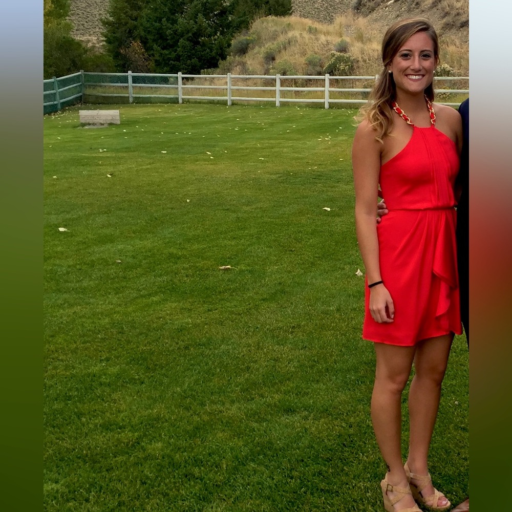 Red cocktail dress